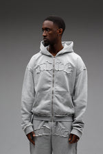 grey zip hoodie
