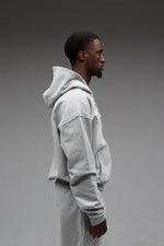 grey zip hoodie